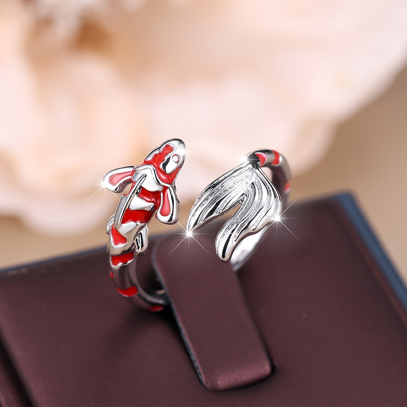 Adjustable Red Carp Ring Chinese Style Daily & Special Occasion